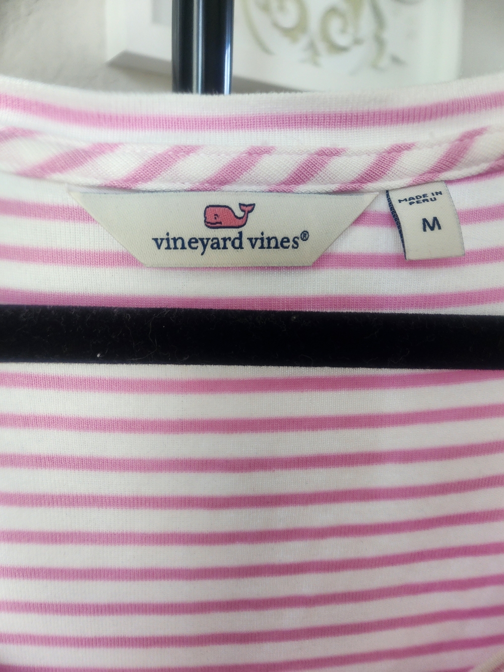 Vineyard Vines Pink & White Striped Tee - Picture 2 of 5